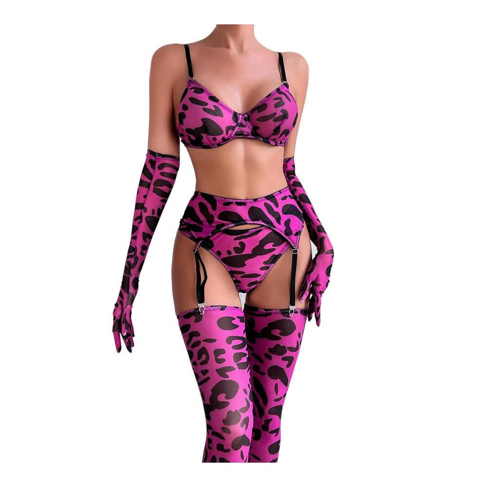 Lila Leopardendruck