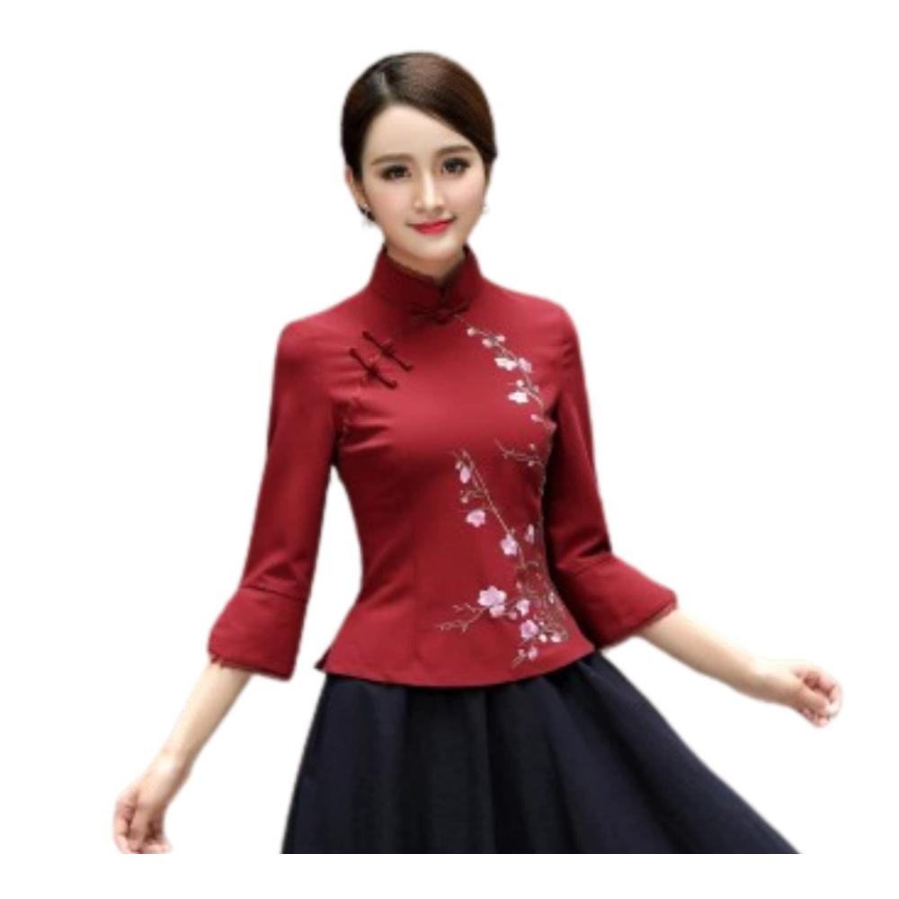 Rotes Qipao-Top