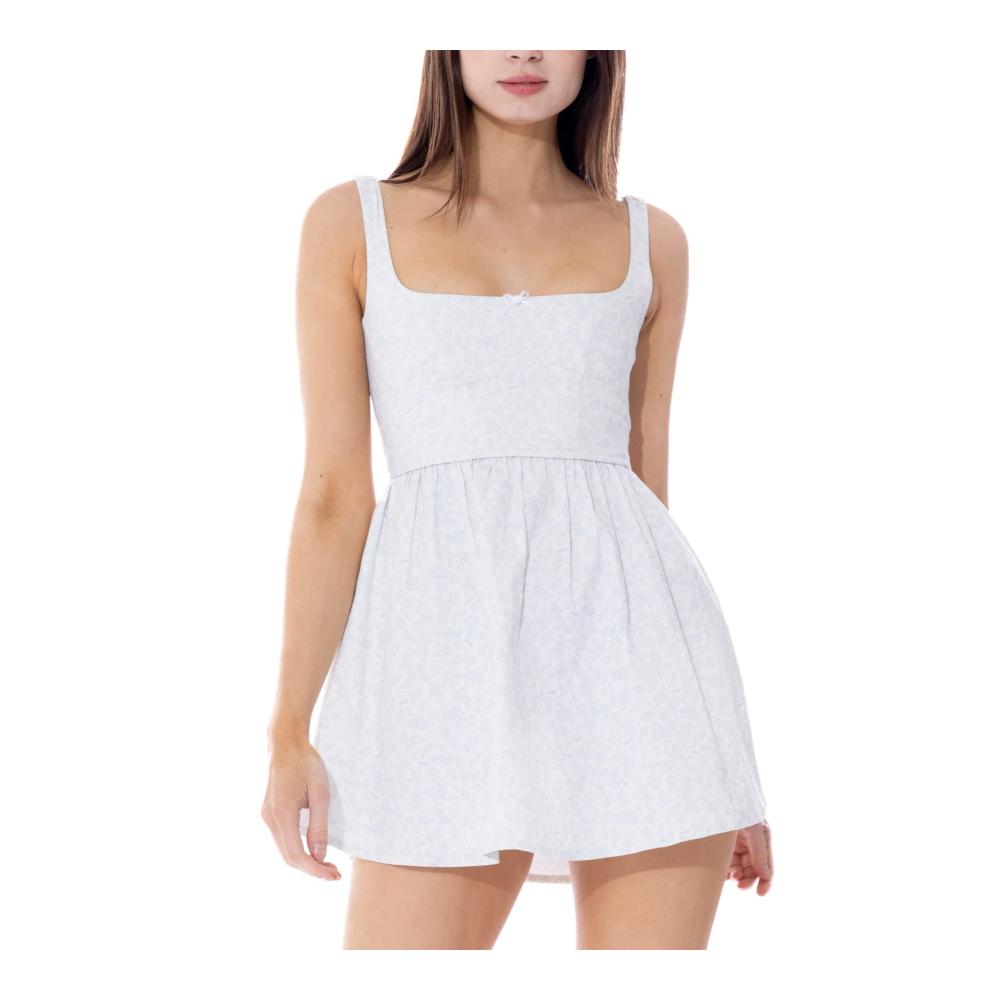 F Blau Mini Kleid
