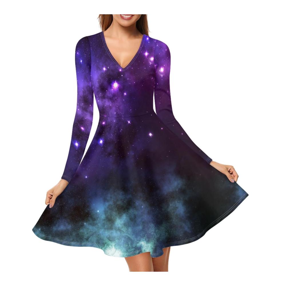 Galaxie Star，lila Blaues Universum