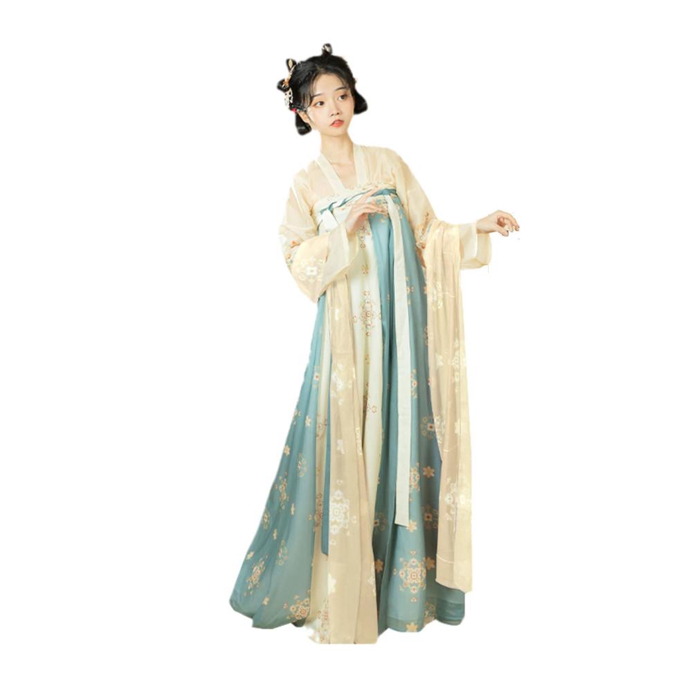 Aprikose&blau&beige