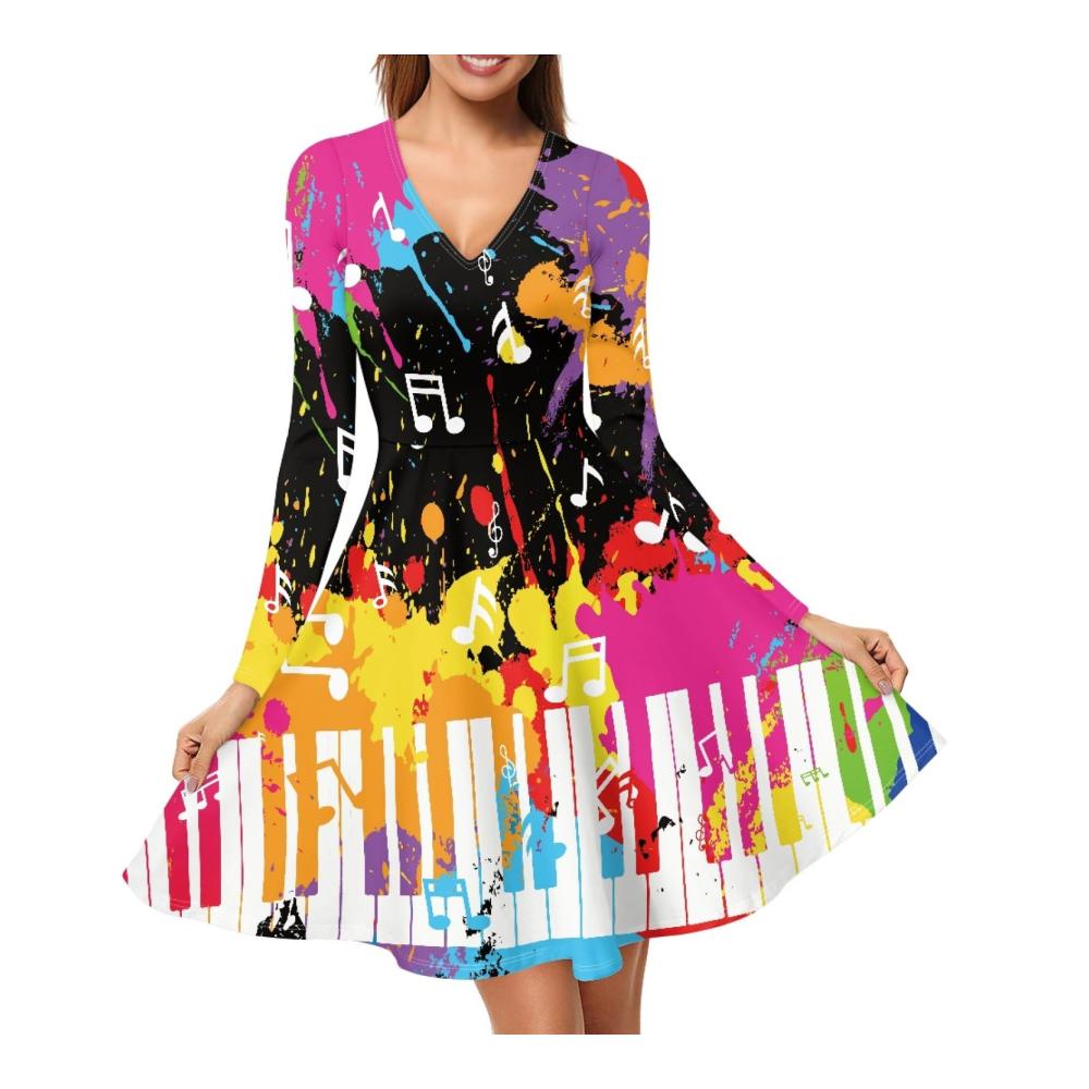 Splatter Krawatte Dye Music Note