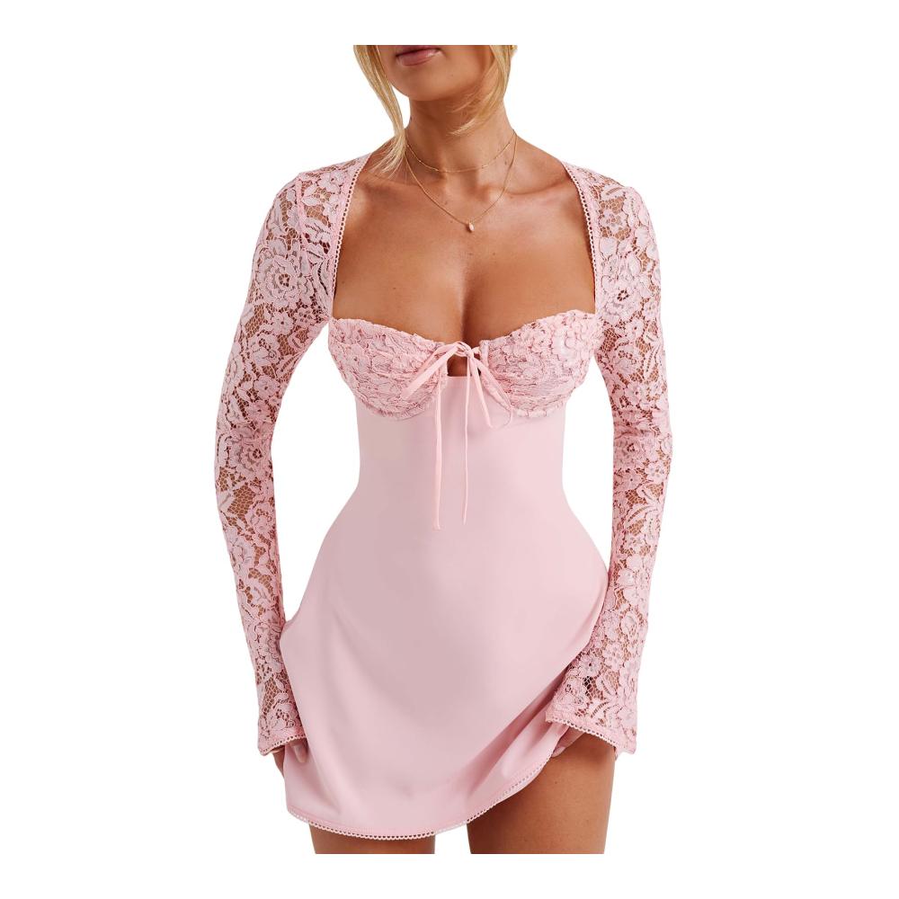 Z5-rosa Ärmelkleid