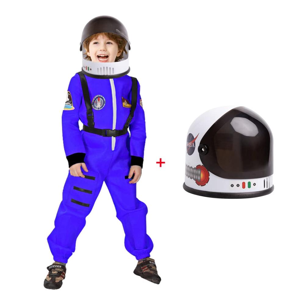 Blaues Kostüm mit Helm
