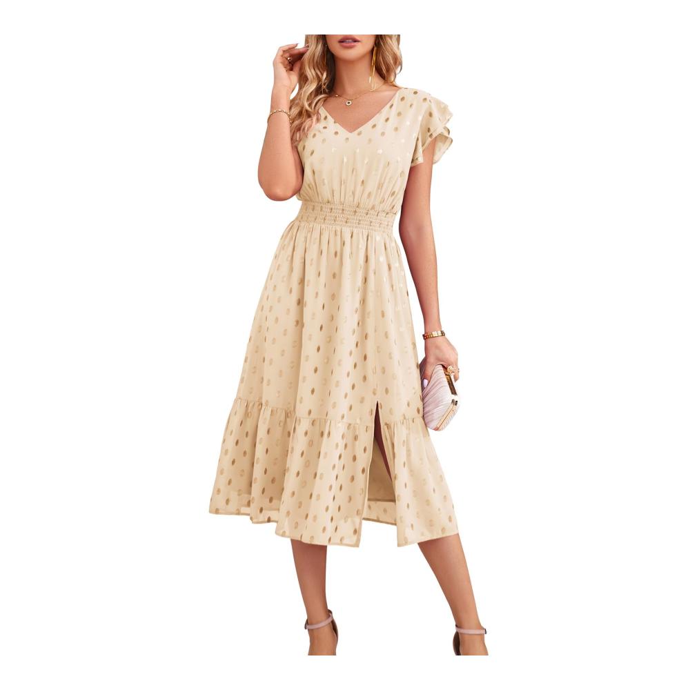 Beige-goldene Tupfen